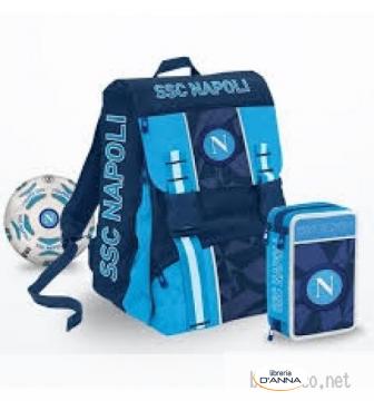 FORZA NAPOLI - ZAINO SCHOOLPACK FORZA NAPOLI SDOPPIABILE ASTUCCIO 3 ZIP E PALLONE ART. 6D900190
