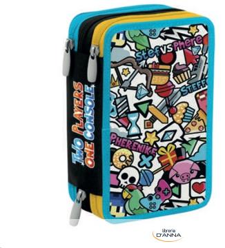 SEVEN - ASTUCCIO 3 ZIP TWOPLAYERONECONSOLE SEVEN